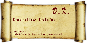 Danielisz Kálmán névjegykártya